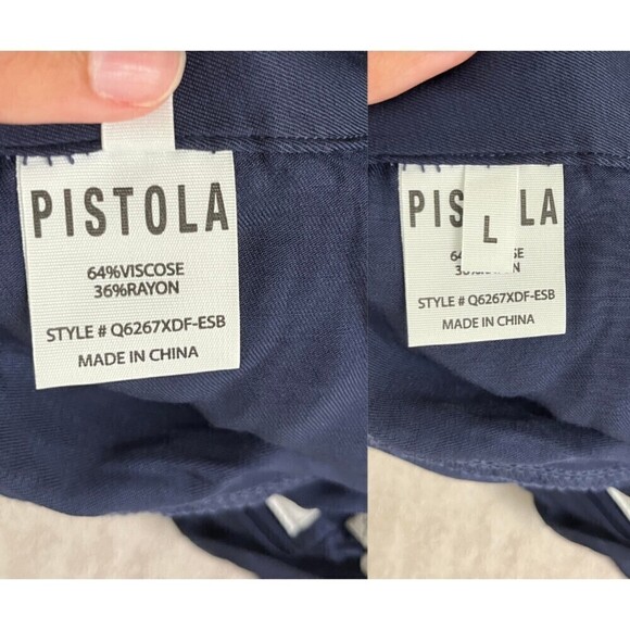 Pistola Eleanor Women Size L Blue High Rise Tappered Leg Trouser NEW Pant Office - Picture 6 of 7